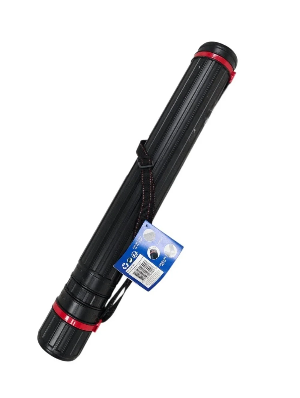 Black and Red secure close Poster/Document artwork folio Carry Tube